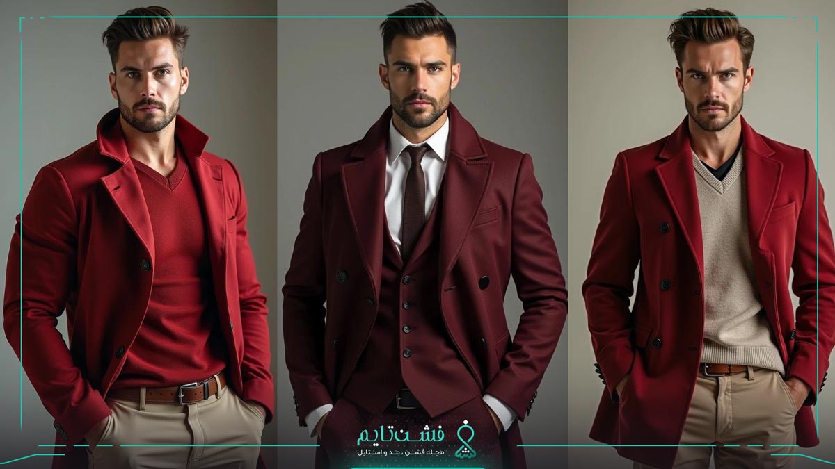 ست کردن استایل شیک با رنگ زرشکی