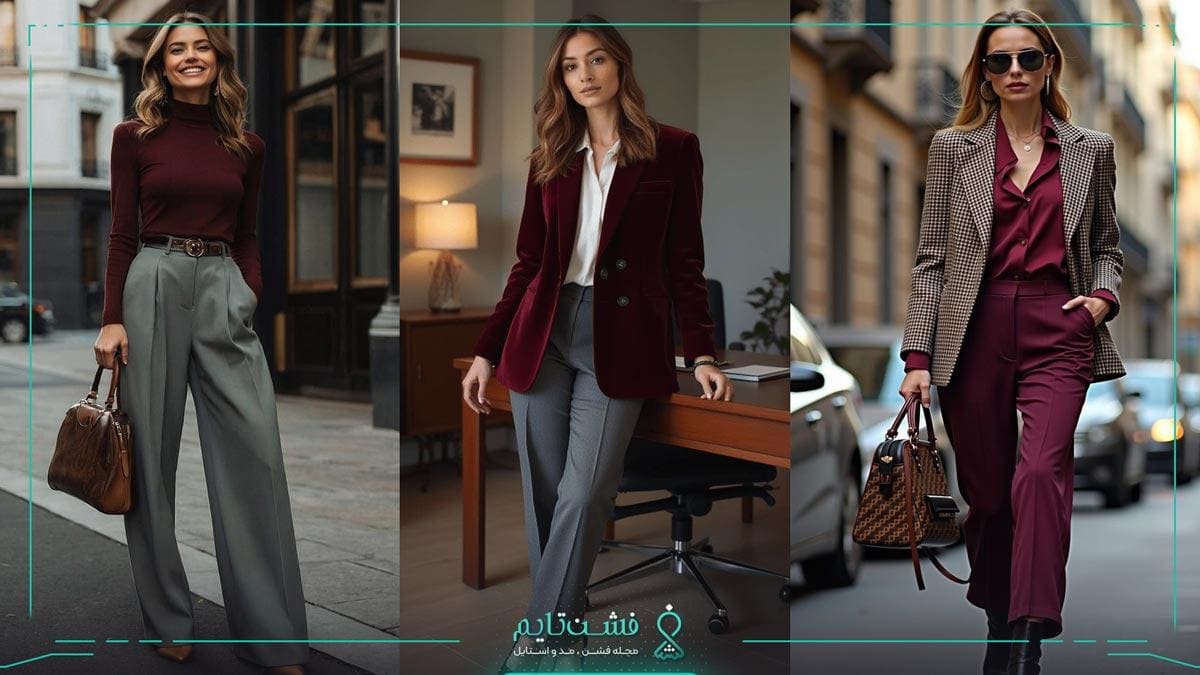 ترکیب رنگ زرشکی با رنگهای خنثی