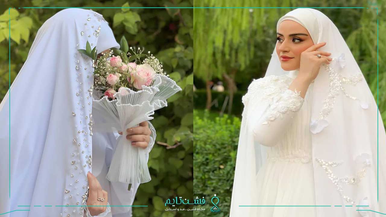 چادر سفید کارشده یا توردار